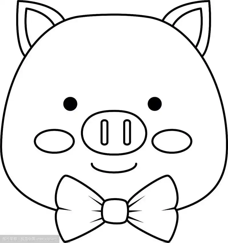 可爱的猪头人物图标