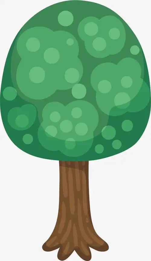 卡通小树矢量图下载