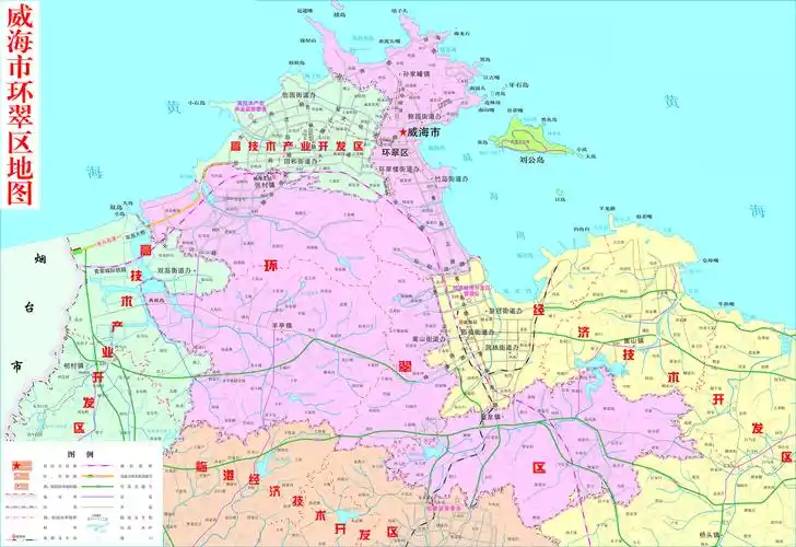 威海市环翠区地图