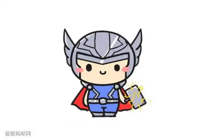 复联四雷神简笔画