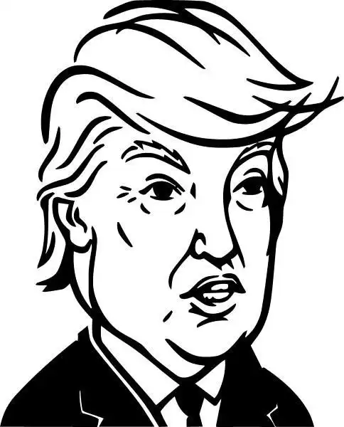 川普简笔画拍卖