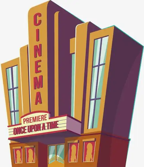 黄色电影院免抠素材免费下载_觅元素51yuansu.com