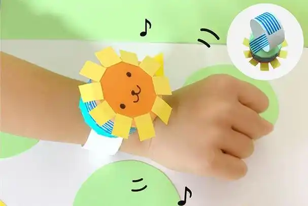 废物利用自制能发声的幼儿乐器卫生纸芯手工做手铃鼓步骤图解