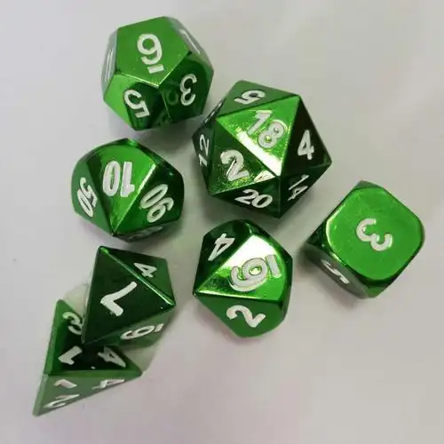 多面体骰子金属7粒装多面体骰子4面6面8面10面12面20面/可单独查全套