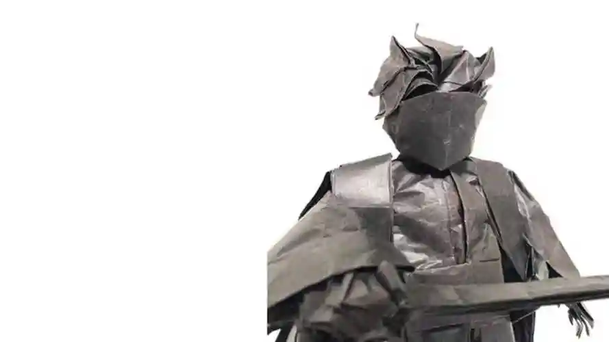 困难折纸教程,折纸武士视频教程,很帅气的武士折纸