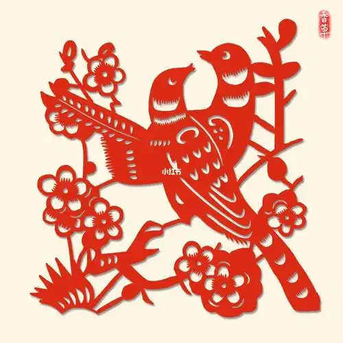 每天画画的小白78剪纸画喜上眉梢