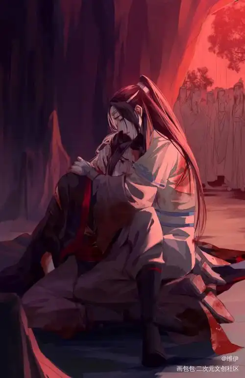 刀子_魔道祖师忘羡古风板绘插画绘画作品