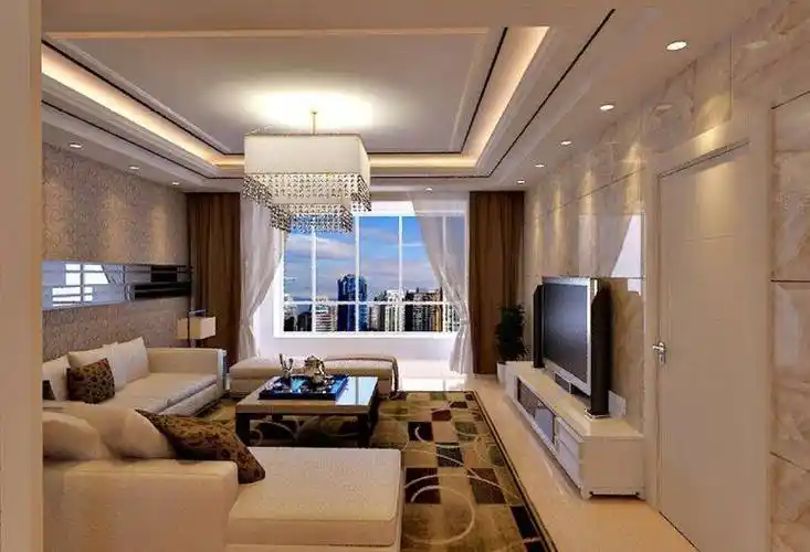 客厅装修吊顶效果图美观简洁客厅地板装修