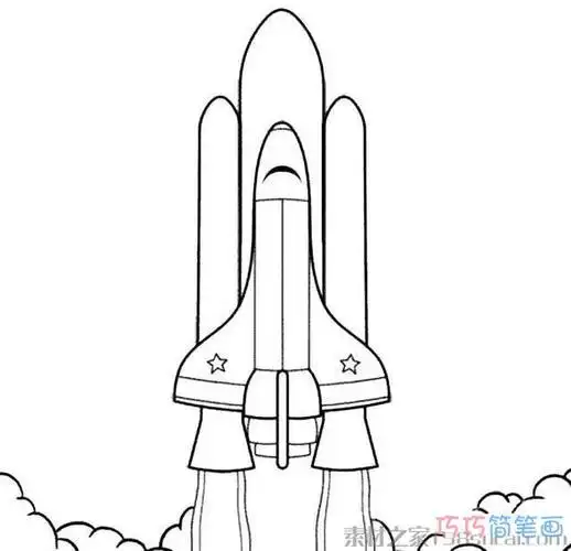 宇宙飞船简笔画高清宇宙载人飞船简笔画大全让宝宝憧憬浩渺的宇宙