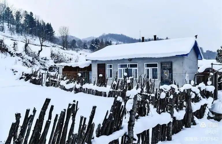 真正的东北乡村雪景