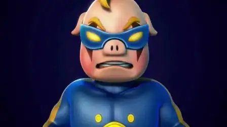 猪猪侠:超人强变身石甲熊,大战使用黑暗之锁的玫瑰公主