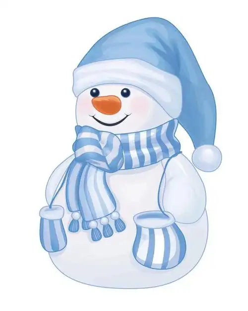 有趣的矢量圣诞雪人