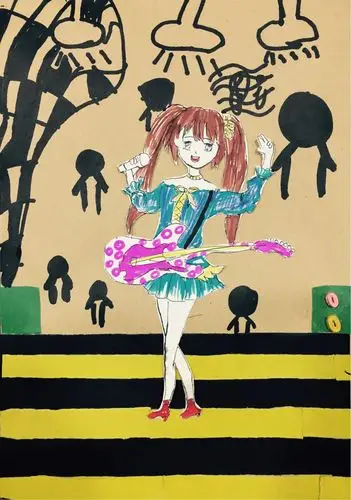 6月10日周六晚上班·丹尼斯校区·国际动漫班作品·手工 绘画《我是