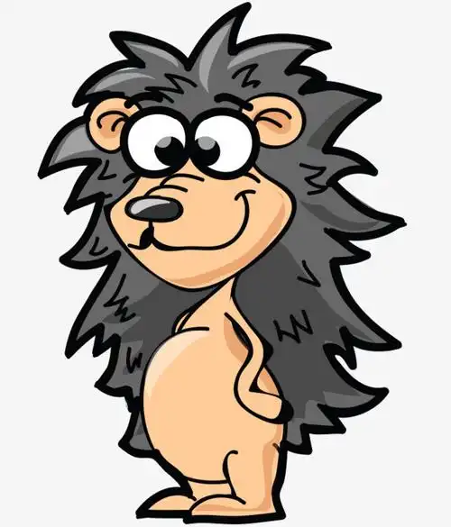 狮子超萌卡通手绘q版动物免抠下载png素材下载_高清图片png格式(编号