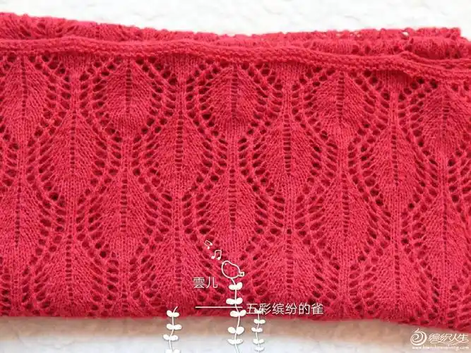 风雨同行十余载 送闺蜜五彩缤纷棒针镂空花围巾-编织教程-编织人生