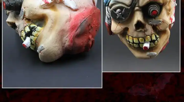 万圣节恐怖道具整蛊玩具鬼屋酒吧装饰吊死鬼断头假人头装饰用品 蝙蝠