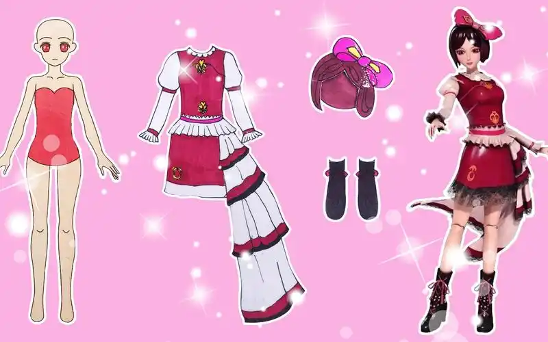 手工纸娃娃玩具:纸娃娃装扮,叶罗丽精灵梦菲灵仙子