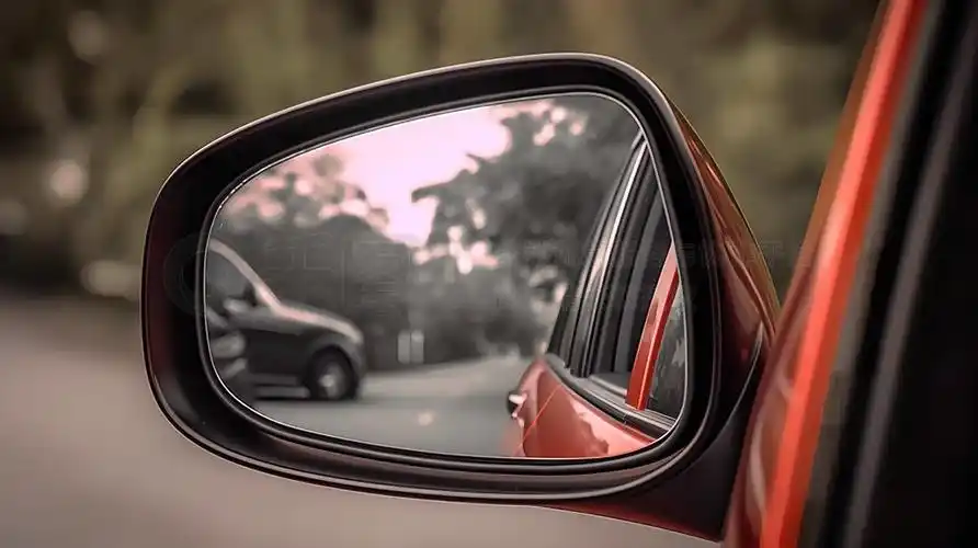 汽车后视镜真实摄影图片