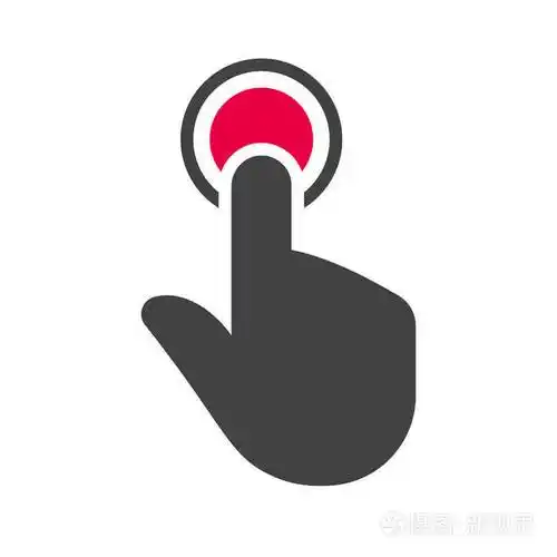 矢量手触摸按钮图标.手触