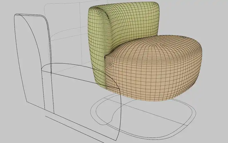 沙发电脑3d放样-单椅-1建模分线_哔哩哔哩_bilibili