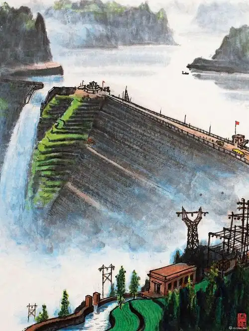 车越重山_《中国近现代名家画集·张凭》_张凭作品展_张凭在线作品