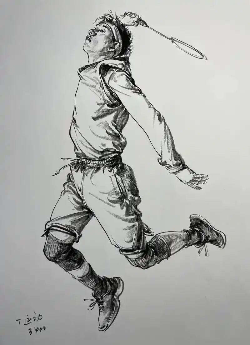 志雄速写教学:运动人物临摹资料#艺考集训 #速写教学 #零基 - 抖音