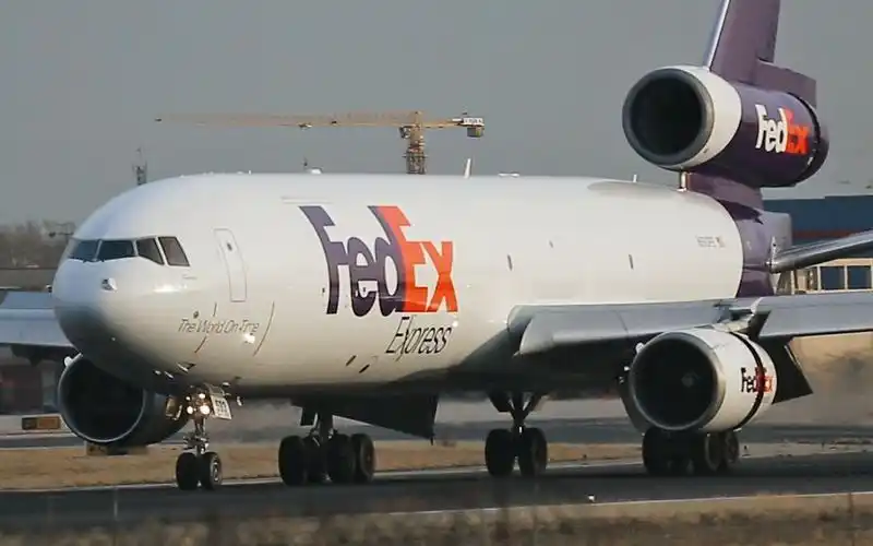 航空b站首发联邦快递麦道md11f落地北京首都机场拍机