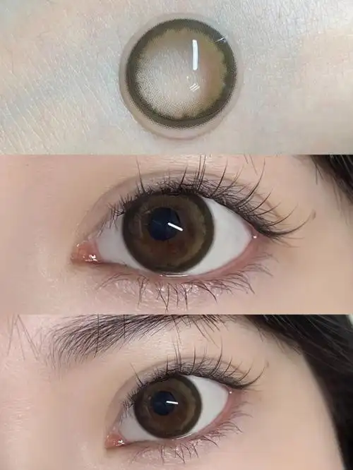 4大黑边77棕色月牙花纹镜片02上眼效果绝了!