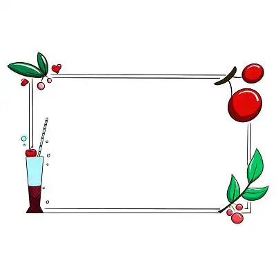 可爱手绘夏天水果边框png素材