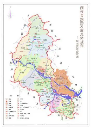 闽侯县旅游总体规划--资源现状图-福州瀚林苑景观设计有限公司的设计