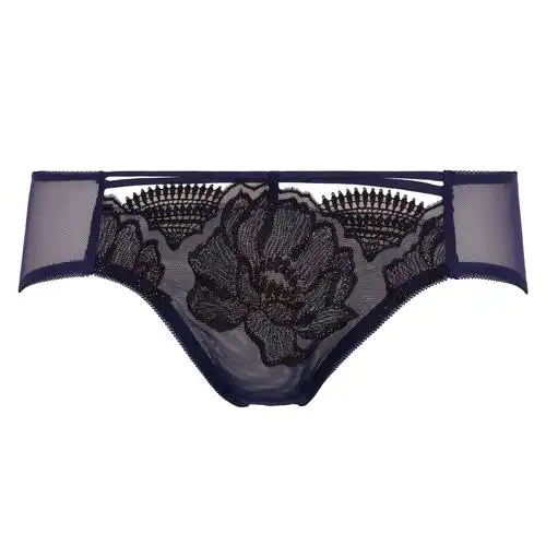华歌尔wacoal薄款性感网纱华丽刺绣蕾丝低腰三角裤内裤