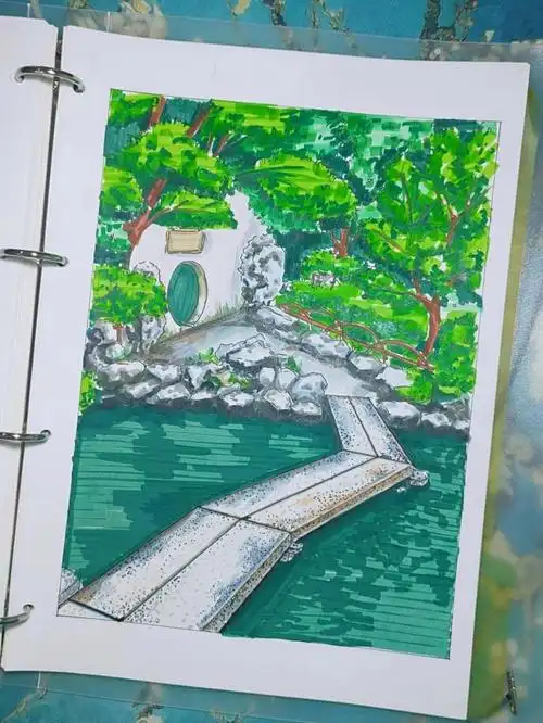 苏州园林上色方法(苏州园林手绘 彩色)苏州园林上色方法