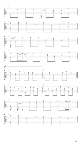 曲终人散(独奏)吉他谱