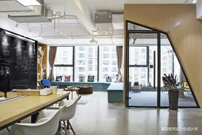 办公空间100平米装修案例_效果图 - 青岛影视文化工作室 实景 - 设计