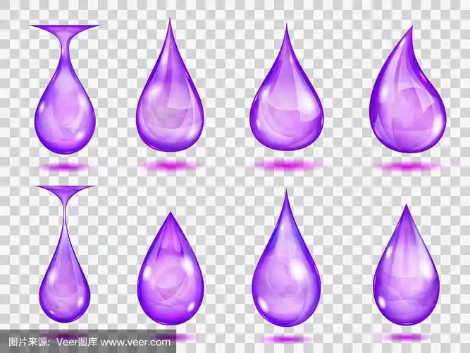 透明的紫色滴