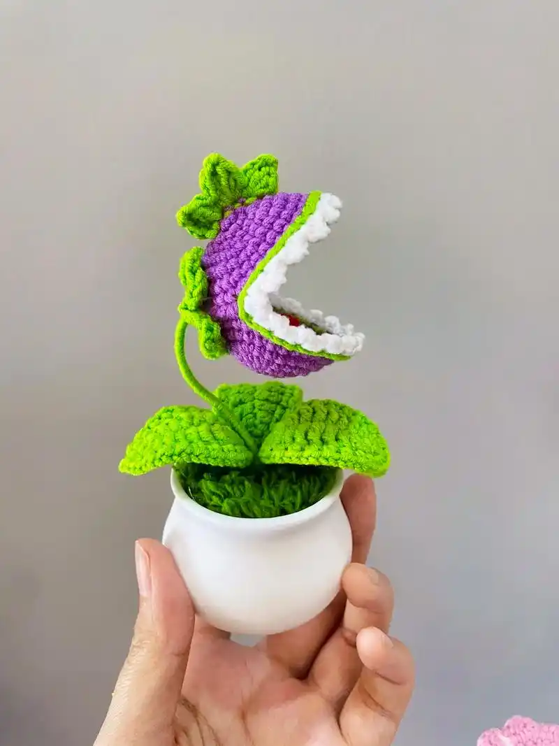 大嘴花盆栽 附图解.植物大战僵尸之食人花盆栽#我的手工日常  - 抖音