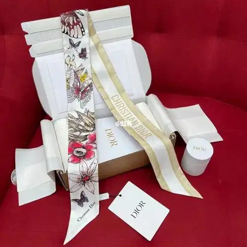 dior蝴蝶真丝飘带丝带束发带丝巾方巾围巾