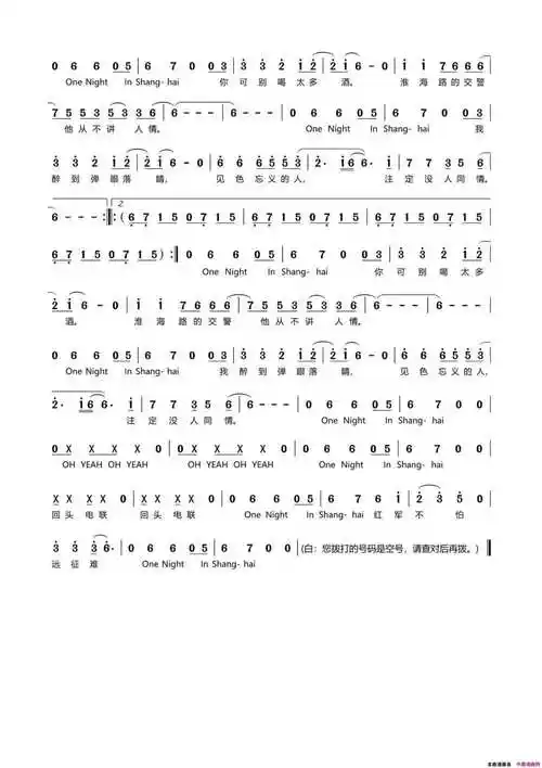 one night in shanghai