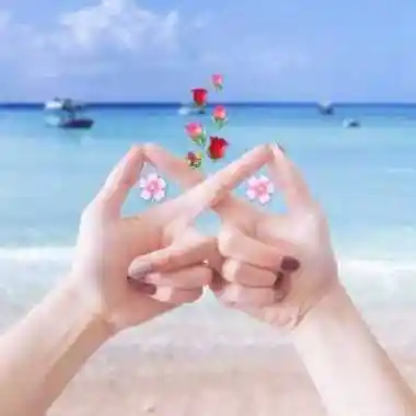 爱人手势爱心头像