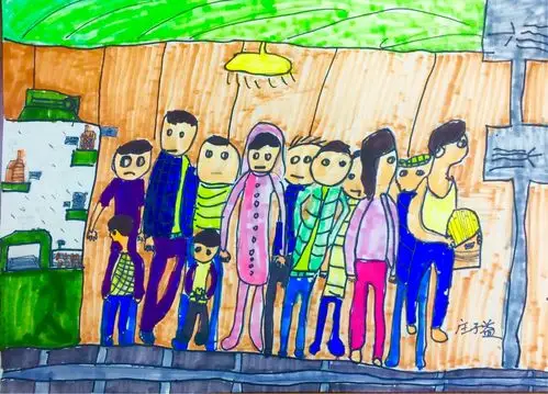 2017秋季小画家2班第9课创作《人群》