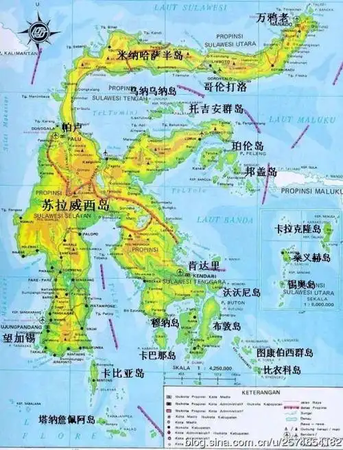 印尼苏拉威西地区的岛屿