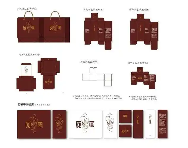 将传统凤凰形态与版面画法相结合,设计出了具有中国特色的"凤凰"包装
