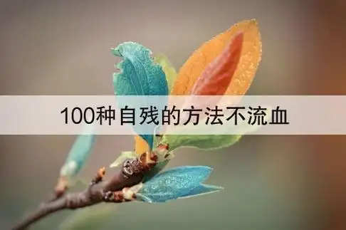 100种自残的方法不流血(只是为了让朋友们安慰我)