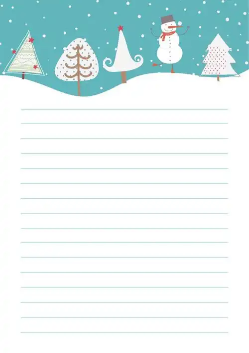 卡通风信纸模板word版ai版