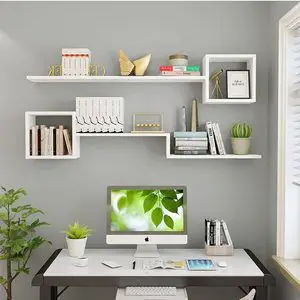 墙上创意书架图片