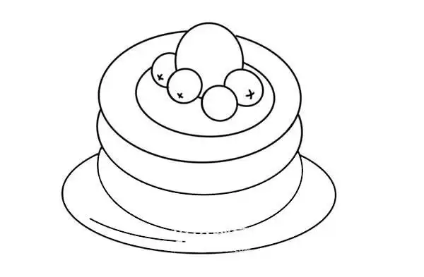 彩色松饼简笔画画法步骤图片