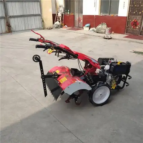 水旱两用田园管理机 四驱后旋汽油柴油旋耕机 家用小型微耕机