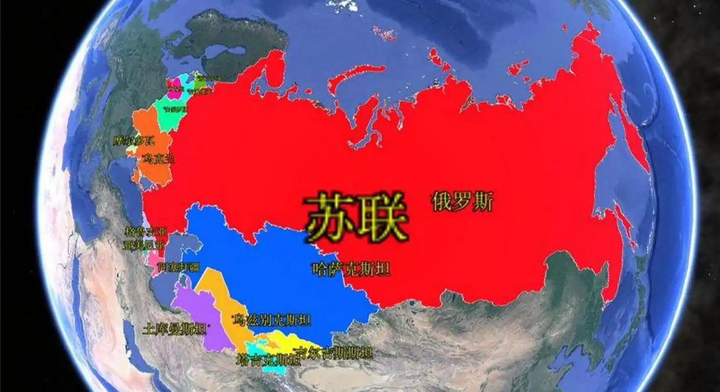 第三张是俄罗斯现在的地图,国土面积1709万平方公里.