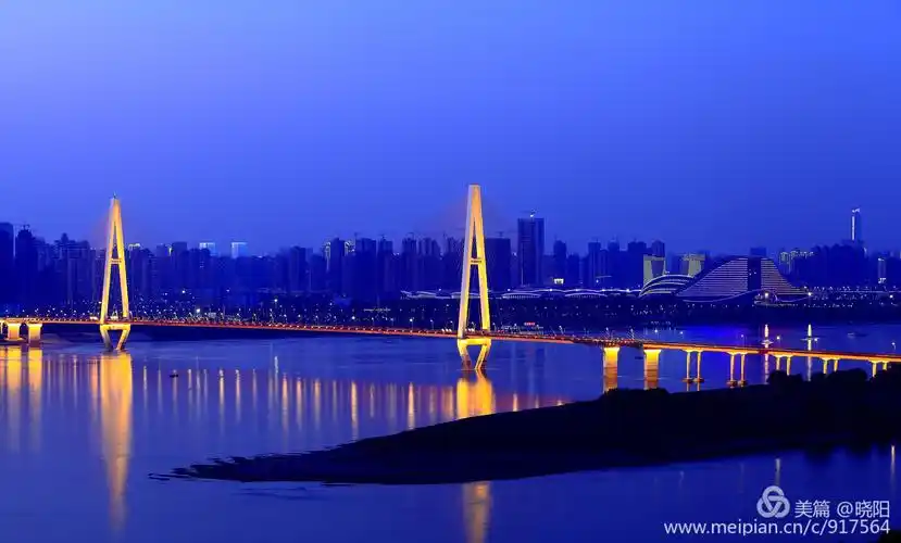 白沙洲长江大桥夜色