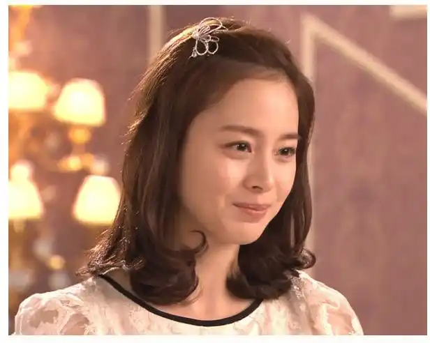 高端发饰韩剧我的公主金泰熙同款花边水滴盘花珍珠发夹边夹刘海夹